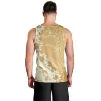 Heiva i Tahiti Men Tank Top Tahitian Tiare Maori Cowrie Lei Brown
