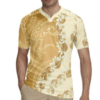 Heiva i Tahiti Rugby Jersey Tahitian Tiare Maori Cowrie Lei Brown