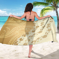 Heiva i Tahiti Sarong Tahitian Tiare Maori Cowrie Lei Brown