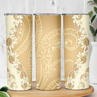 Heiva i Tahiti Skinny Tumbler Tahitian Tiare Maori Cowrie Lei Brown