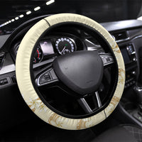 Heiva i Tahiti Steering Wheel Cover Tahitian Tiare Maori Cowrie Lei Brown LT14 Universal Fit Brown - Polynesian Pride