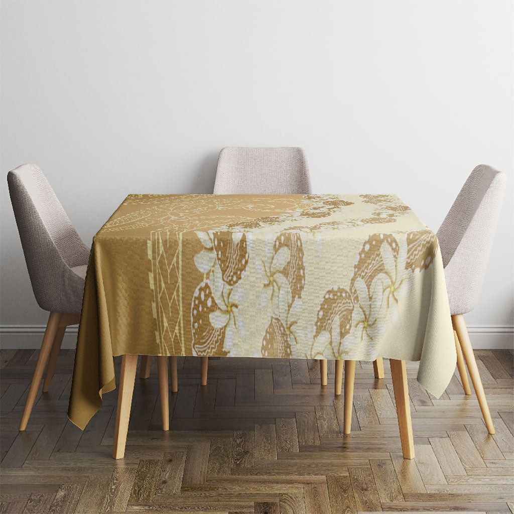 Heiva i Tahiti Tablecloth Tahitian Tiare Maori Cowrie Lei Brown LT14 - Polynesian Pride