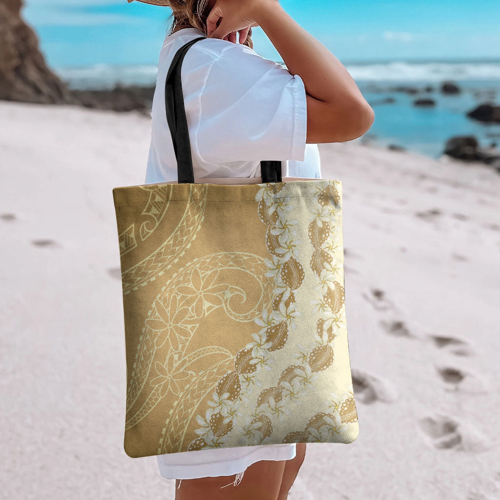 Heiva i Tahiti Tote Bag Tahitian Tiare Maori Cowrie Lei Brown