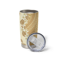 Heiva i Tahiti Tumbler Cup Tahitian Tiare Maori Cowrie Lei Brown LT14 - Polynesian Pride
