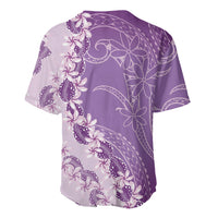 Heiva i Tahiti Baseball Jersey Tahitian Tiare Maori Cowrie Lei Purple