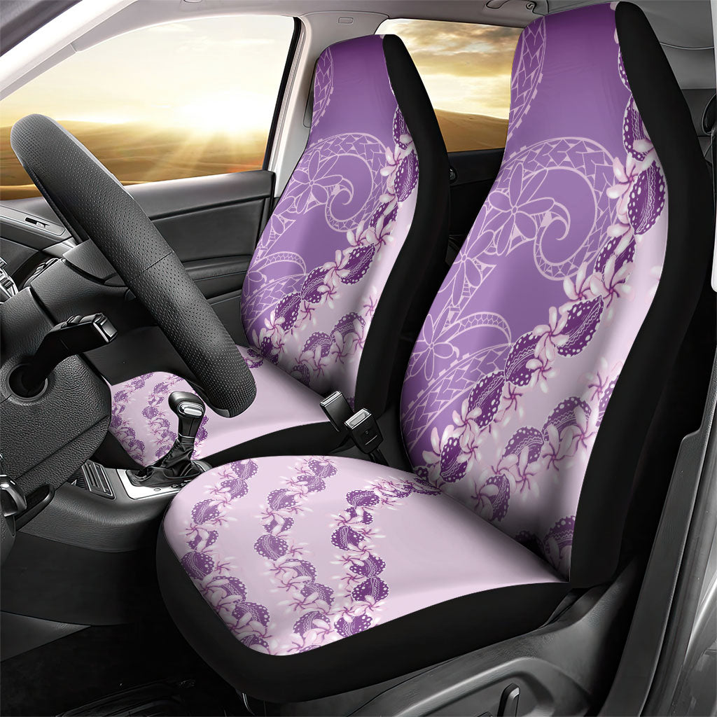 Heiva i Tahiti Car Seat Cover Tahitian Tiare Maori Cowrie Lei Purple