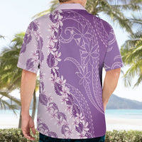 Heiva i Tahiti Hawaiian Shirt Tahitian Tiare Maori Cowrie Lei Purple