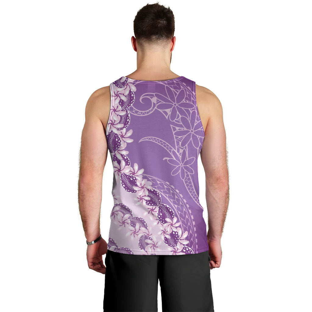 Heiva i Tahiti Men Tank Top Tahitian Tiare Maori Cowrie Lei Purple LT14 - Polynesian Pride