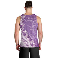 Heiva i Tahiti Men Tank Top Tahitian Tiare Maori Cowrie Lei Purple LT14 - Polynesian Pride