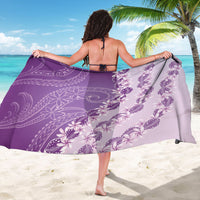 Heiva i Tahiti Sarong Tahitian Tiare Maori Cowrie Lei Purple