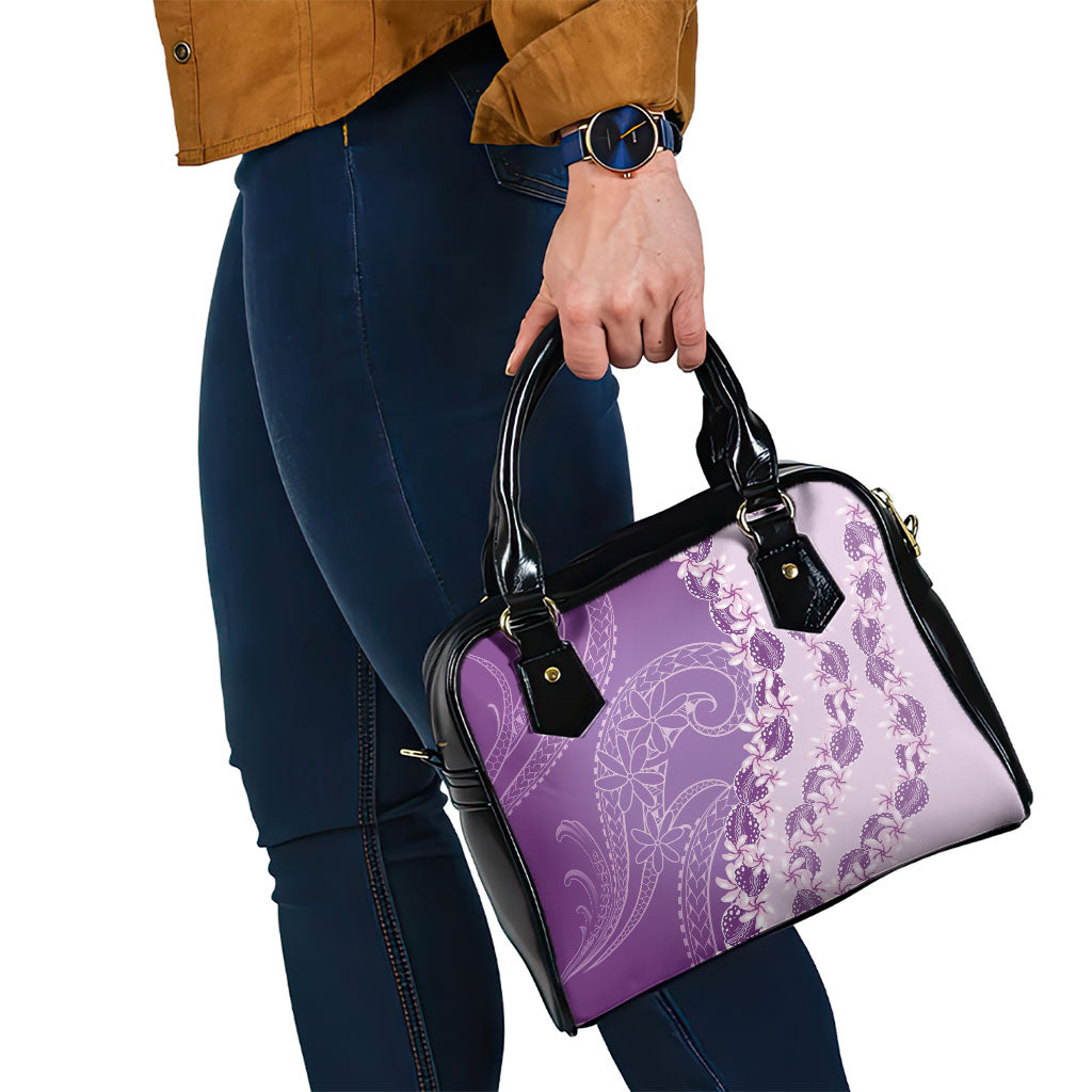 Heiva i Tahiti Shoulder Handbag Tahitian Tiare Maori Cowrie Lei Purple LT14 - Polynesian Pride