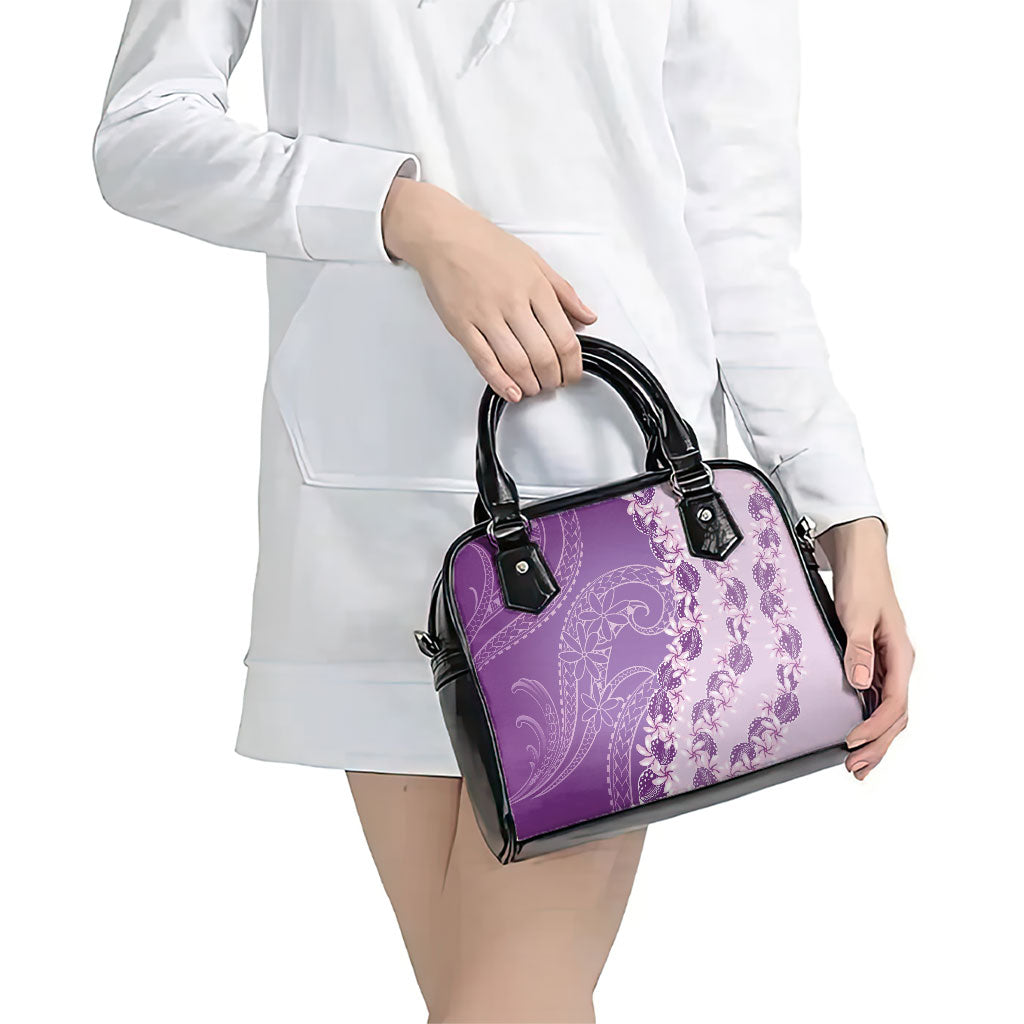 Heiva i Tahiti Shoulder Handbag Tahitian Tiare Maori Cowrie Lei Purple LT14 - Polynesian Pride