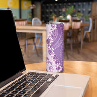 Heiva i Tahiti Skinny Tumbler Tahitian Tiare Maori Cowrie Lei Purple