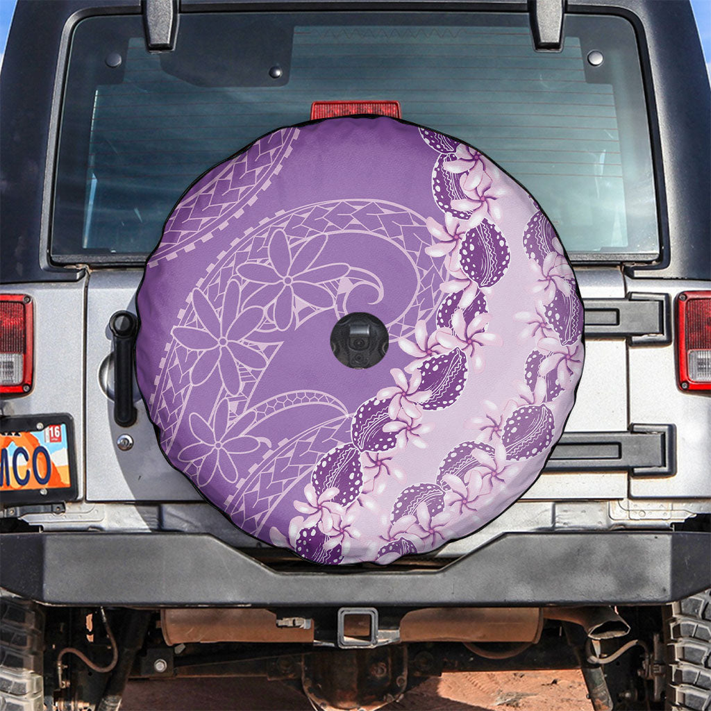 Heiva i Tahiti Spare Tire Cover Tahitian Tiare Maori Cowrie Lei Purple