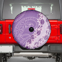 Heiva i Tahiti Spare Tire Cover Tahitian Tiare Maori Cowrie Lei Purple