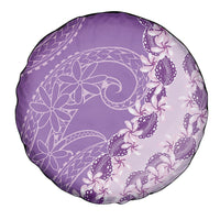 Heiva i Tahiti Spare Tire Cover Tahitian Tiare Maori Cowrie Lei Purple