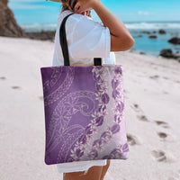 Heiva i Tahiti Tote Bag Tahitian Tiare Maori Cowrie Lei Purple LT14 - Polynesian Pride