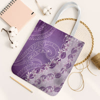 Heiva i Tahiti Tote Bag Tahitian Tiare Maori Cowrie Lei Purple LT14 White Strap One Size Purple - Polynesian Pride