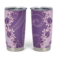 Heiva i Tahiti Tumbler Cup Tahitian Tiare Maori Cowrie Lei Purple