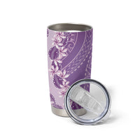 Heiva i Tahiti Tumbler Cup Tahitian Tiare Maori Cowrie Lei Purple