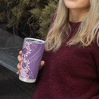 Heiva i Tahiti Tumbler Cup Tahitian Tiare Maori Cowrie Lei Purple