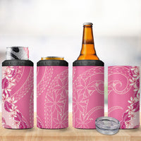 Heiva i Tahiti 4 in 1 Can Cooler Tumbler Tahitian Tiare Maori Cowrie Lei Pink LT14 - Polynesian Pride