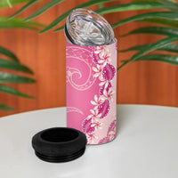 Heiva i Tahiti 4 in 1 Can Cooler Tumbler Tahitian Tiare Maori Cowrie Lei Pink LT14 - Polynesian Pride