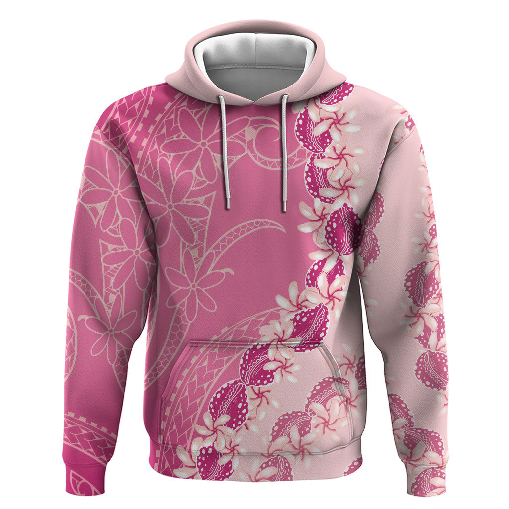 Heiva i Tahiti Hoodie Tahitian Tiare Maori Cowrie Lei Pink