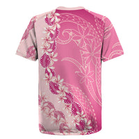 Heiva i Tahiti Rugby Jersey Tahitian Tiare Maori Cowrie Lei Pink LT14 - Polynesian Pride