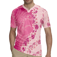 Heiva i Tahiti Rugby Jersey Tahitian Tiare Maori Cowrie Lei Pink LT14 - Polynesian Pride