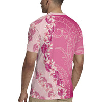 Heiva i Tahiti Rugby Jersey Tahitian Tiare Maori Cowrie Lei Pink LT14 - Polynesian Pride