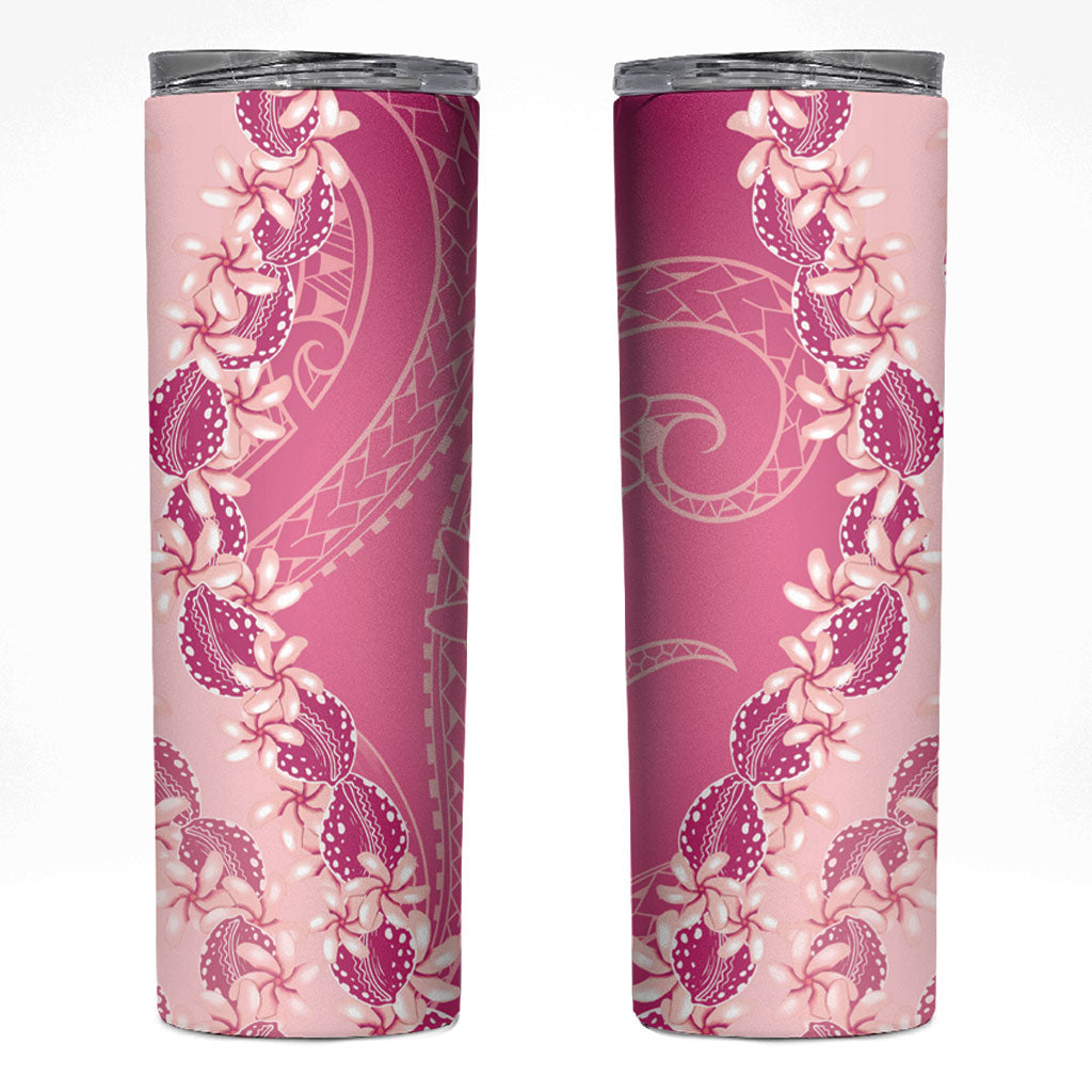 Heiva i Tahiti Skinny Tumbler Tahitian Tiare Maori Cowrie Lei Pink