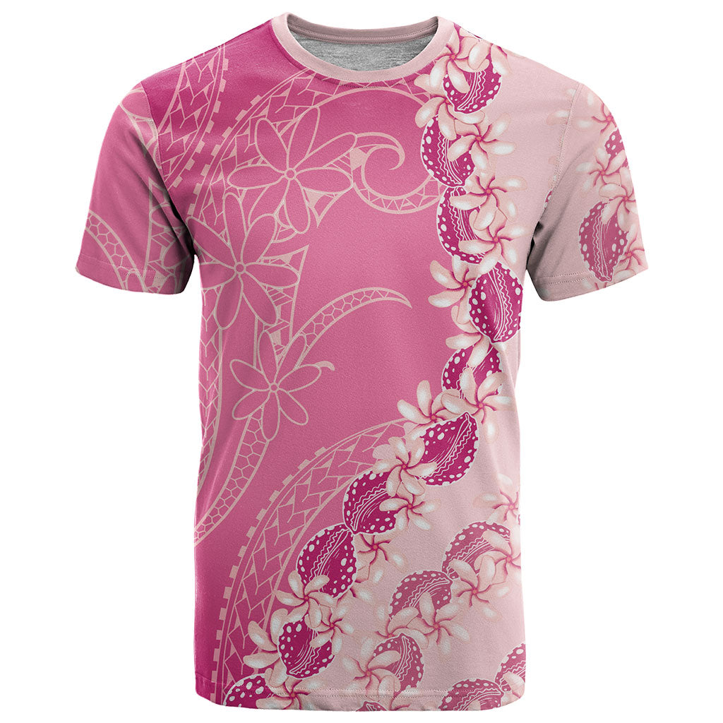 Heiva i Tahiti T Shirt Tahitian Tiare Maori Cowrie Lei Pink