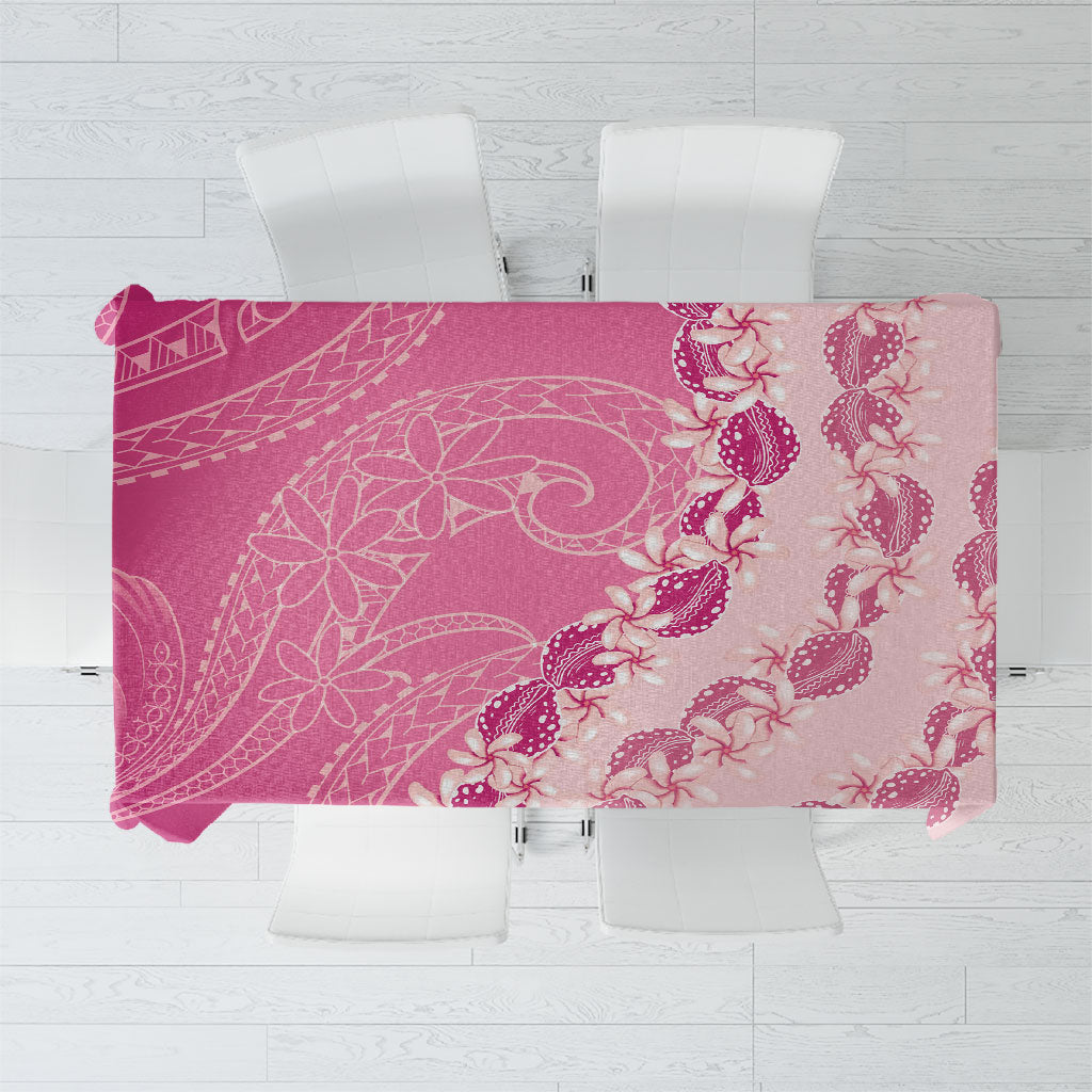 Heiva i Tahiti Tablecloth Tahitian Tiare Maori Cowrie Lei Pink LT14 Pink - Polynesian Pride