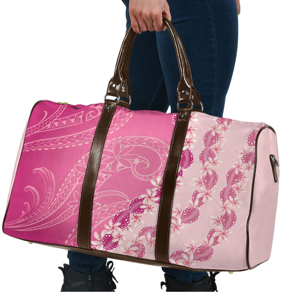 Heiva i Tahiti Travel Bag Tahitian Tiare Maori Cowrie Lei Pink LT14 - Polynesian Pride