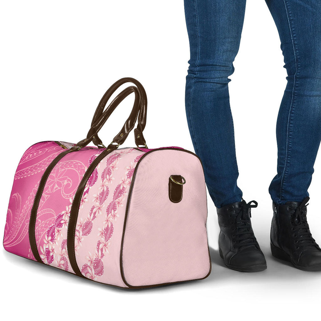 Heiva i Tahiti Travel Bag Tahitian Tiare Maori Cowrie Lei Pink LT14 - Polynesian Pride