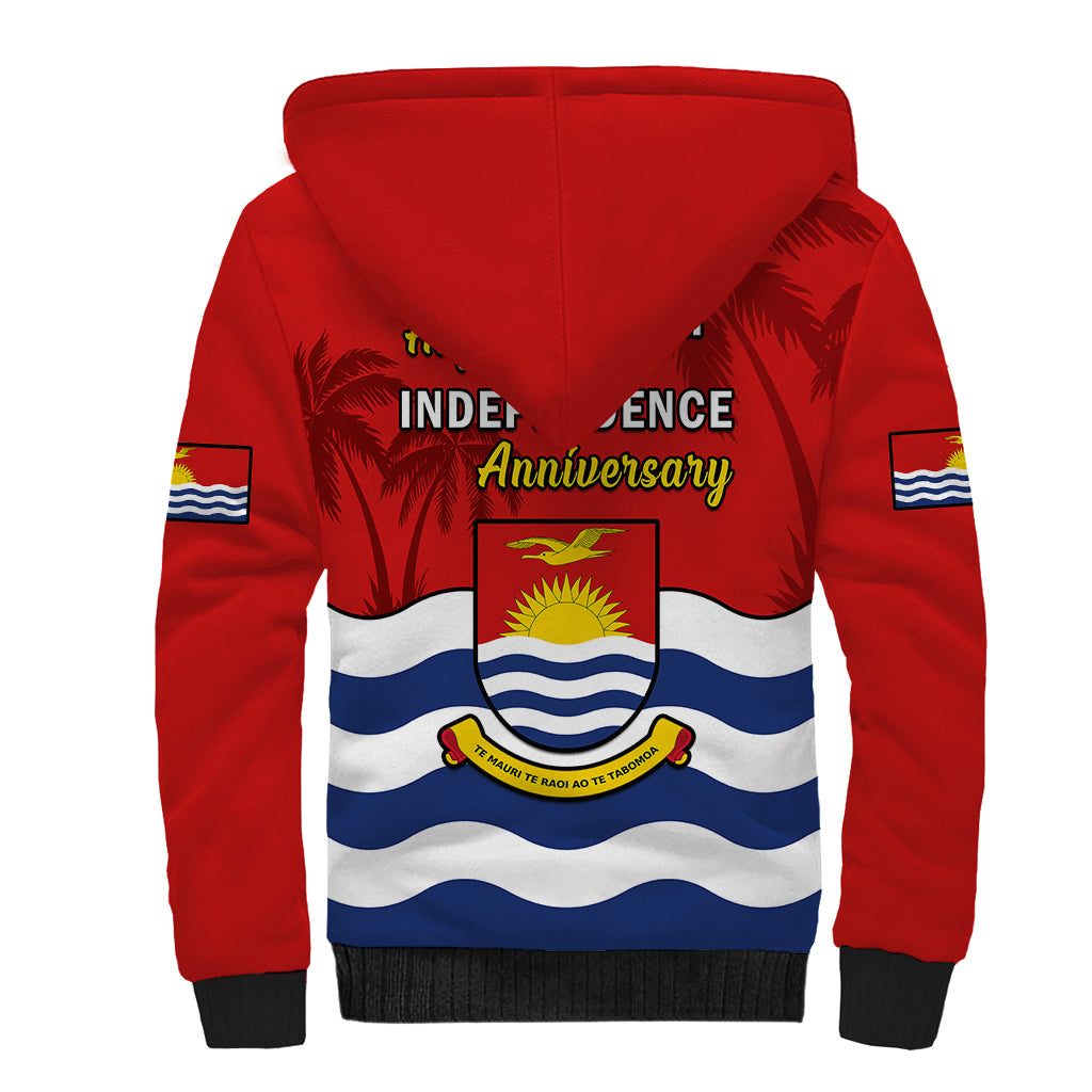 Polynesian Pride Kiribati Independence Day Sherpa Hoodie Happy 44th Anniversary Flag Style LT14 - Polynesian Pride