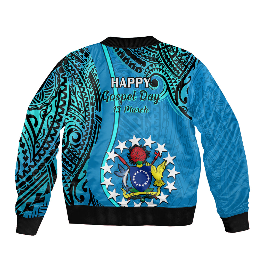 13 March Penrhyn Island Gospel Day Bomber Jacket Cook Islands Tribal Pattern LT14 - Polynesian Pride