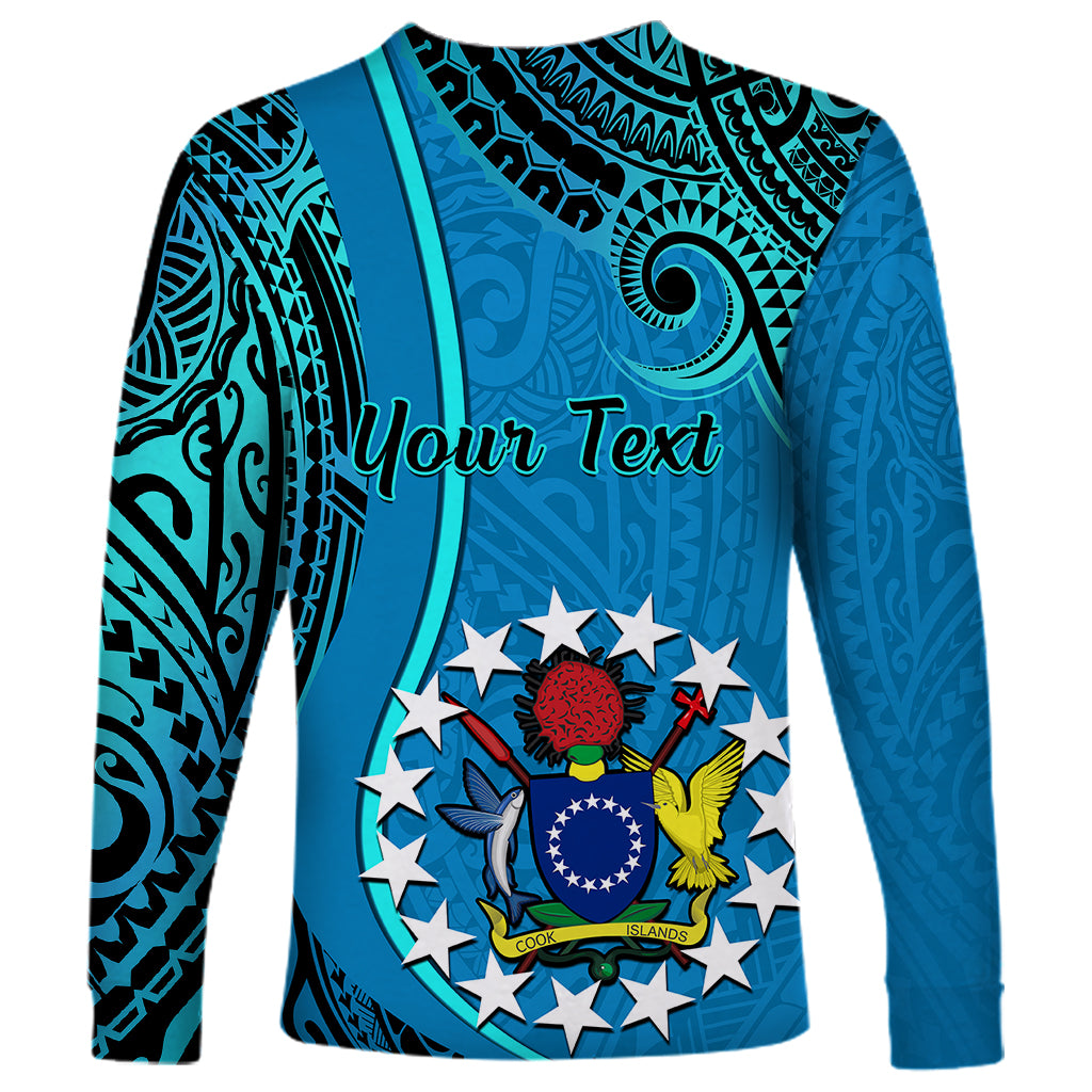 Personalised 13 March Penrhyn Island Gospel Day Long Sleeve Shirt Cook Islands Tribal Pattern LT14 - Polynesian Pride