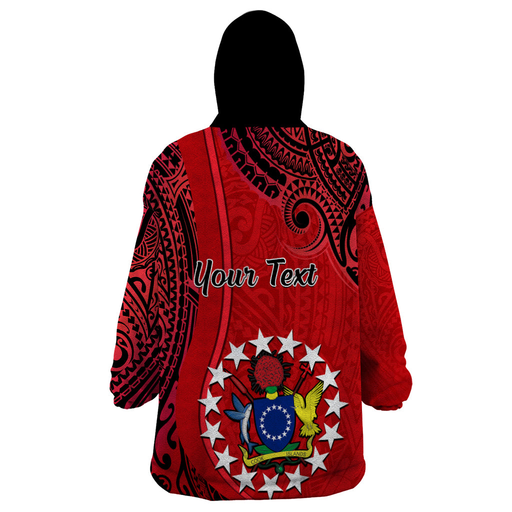Personalised 20 July Atiu Island Gospel Day Wearable Blanket Hoodie Cook Islands Tribal Pattern LT14 - Polynesian Pride