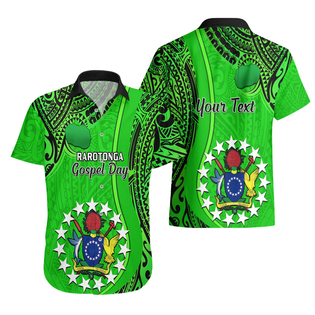 Personalised 25 July Rarotonga Island Gospel Day Hawaiian Shirt Cook Islands Tribal Pattern LT14 - Polynesian Pride