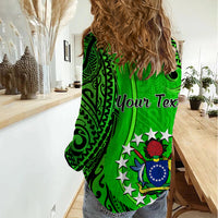 Personalised 21 July Mitiaro Island Gospel Day Women Casual Shirt Cook Islands Tribal Pattern LT14 - Polynesian Pride