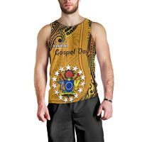 8 August Manihiki Island Gospel Day Men Tank Top Cook Islands Tribal Pattern LT14 - Polynesian Pride