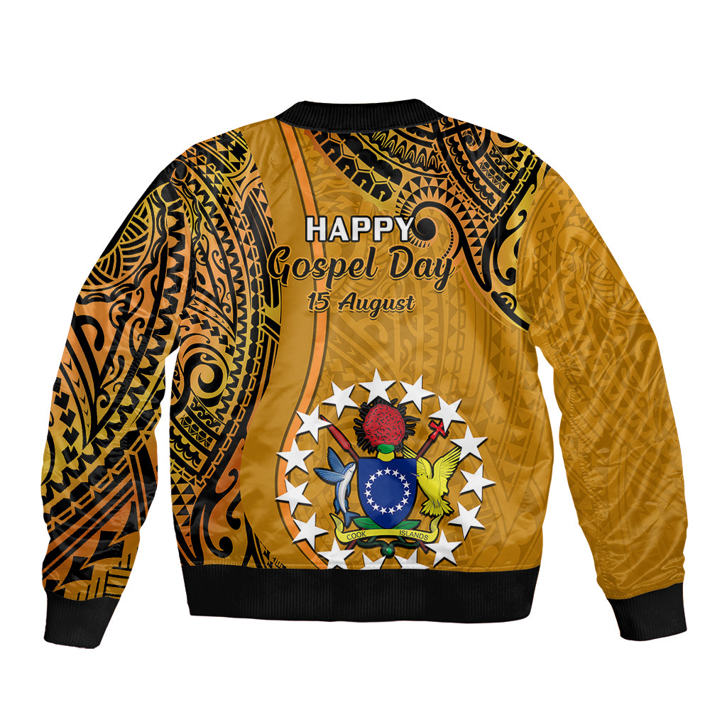 15 August Rakahanga Island Gospel Day Bomber Jacket Cook Islands Tribal Pattern LT14 - Polynesian Pride