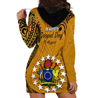 15 August Rakahanga Island Gospel Day Hoodie Dress Cook Islands Tribal Pattern LT14 - Polynesian Pride