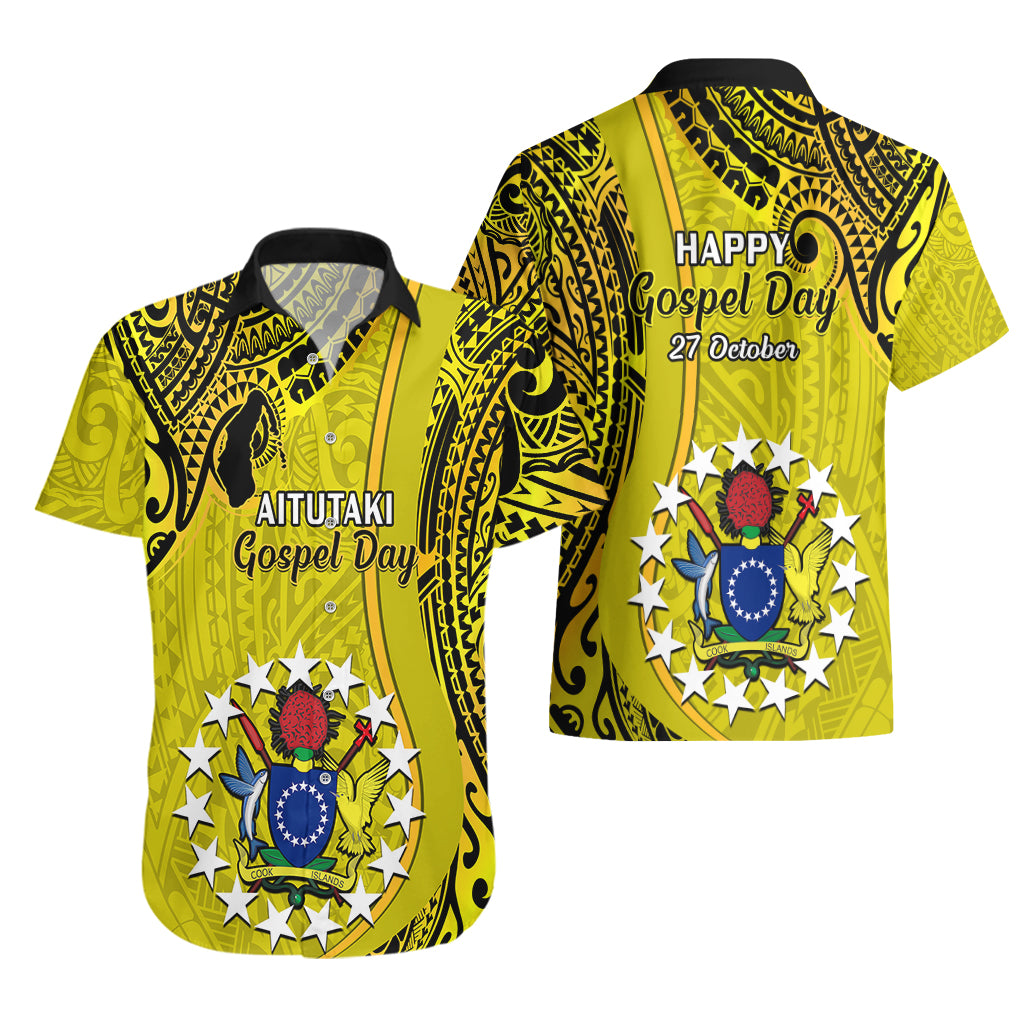 27 October Aitutaki Island Gospel Day Hawaiian Shirt Cook Islands Tribal Pattern LT14 - Polynesian Pride