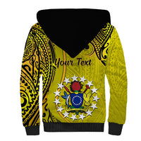Personalised 27 October Aitutaki Island Gospel Day Sherpa Hoodie Cook Islands Tribal Pattern LT14 - Polynesian Pride