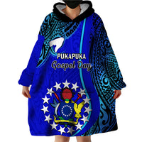 8 December Pukapuka Island Gospel Day Wearable Blanket Hoodie Cook Islands Tribal Pattern LT14 - Polynesian Pride