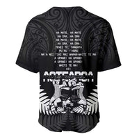 New Zealand Silver Fern Rugby Baseball Jersey Haka Dance With Aotearoa Maori Pattern