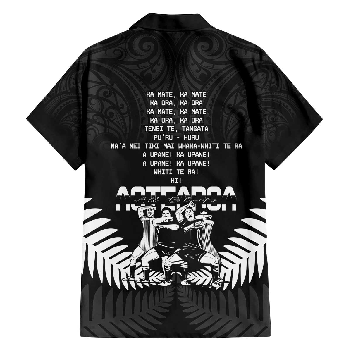 New Zealand Silver Fern Rugby Family Matching Off Shoulder Short Dress and Hawaiian Shirt Haka Dance With Aotearoa Maori Pattern